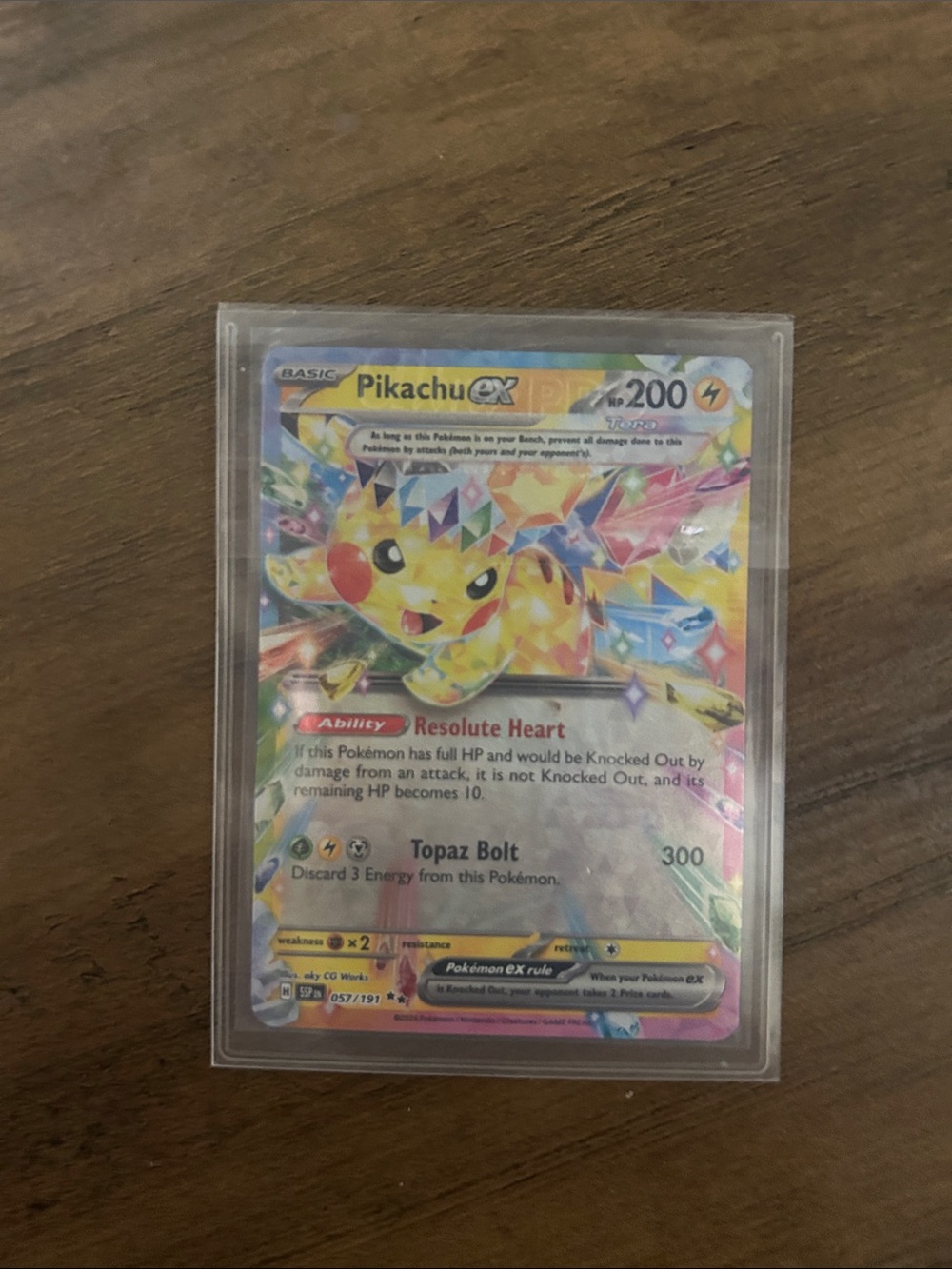 Pikachu ex Holo Pokemon Trading Card - Yellow/Pink Multicolor